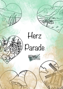 Ausmalbilder-Herz-Parade