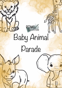 Ausmalbilder-Baby-Animal-Parade